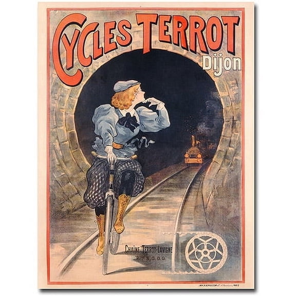 Trademark Art "Cycles Terrot, 1900" Canvas Wall Art