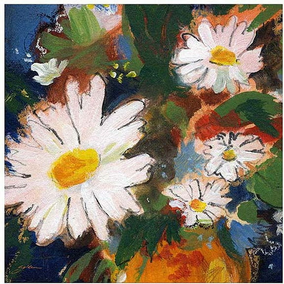 Trademark Art 'Daisy Splash" Canvas Art by Sheila Golden, 24x24