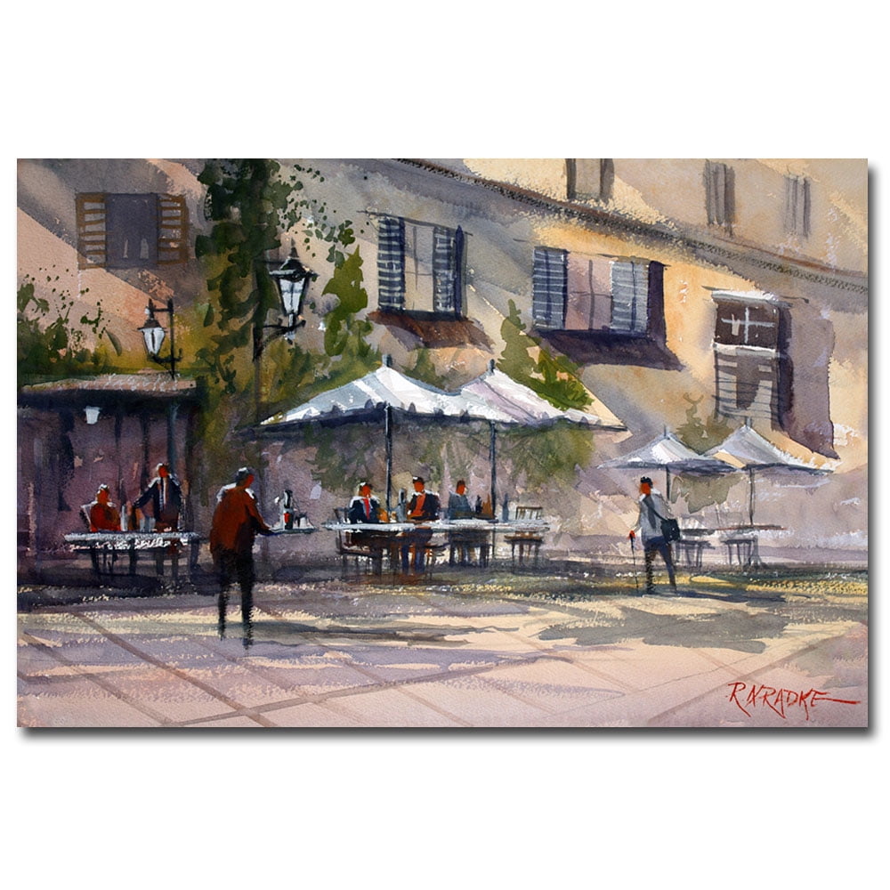 Trademark Art "Dining Alfresco" Canvas Art by Ryan Radke