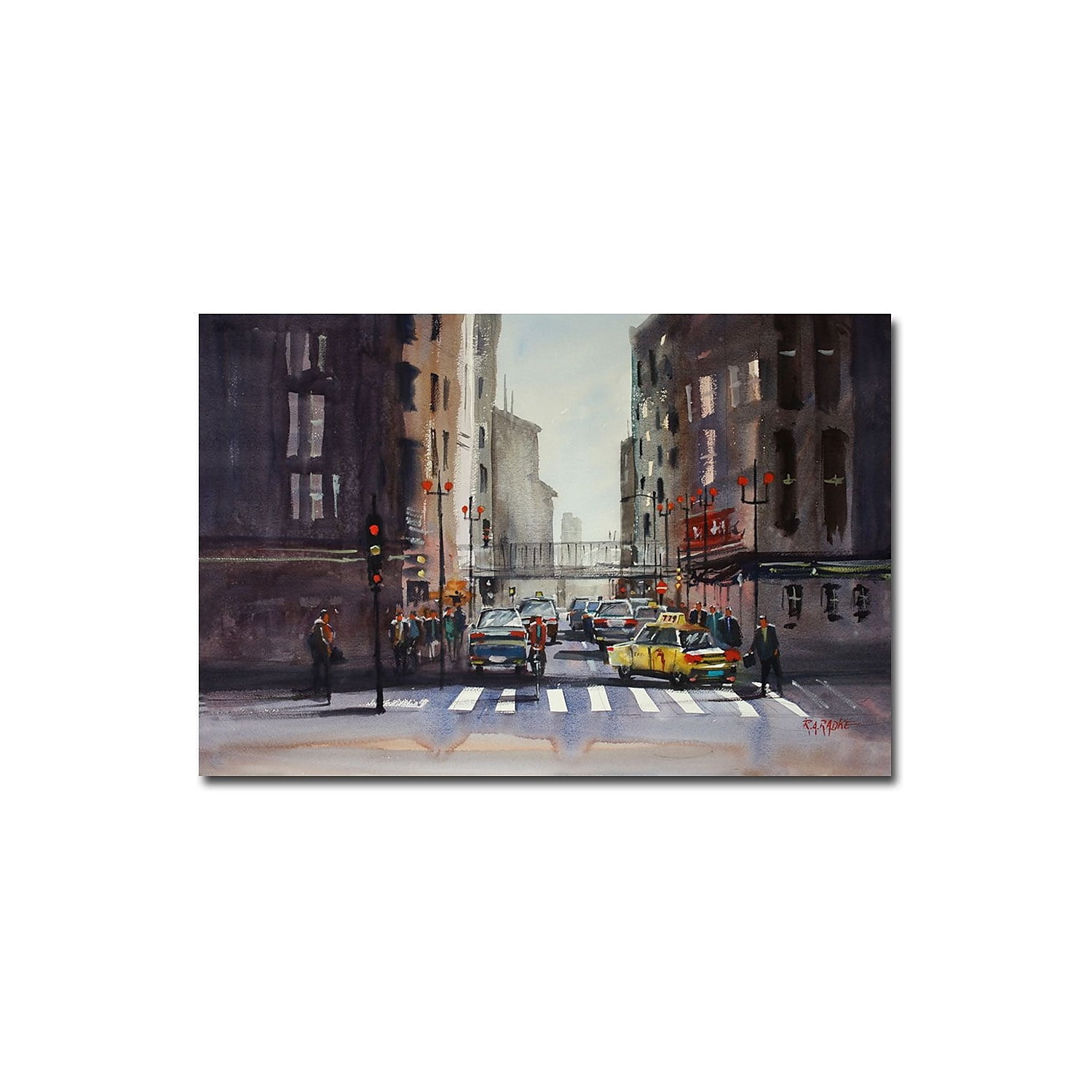 Trademark Art "Downtown Chicago" Canvas Art by Ryan Radke