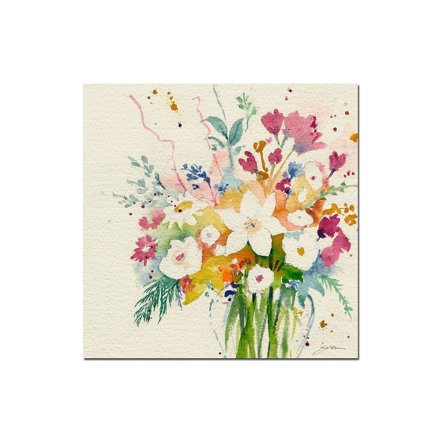 Trademark Art "Dream Bouquet" Canvas Art by Sheila Golden
