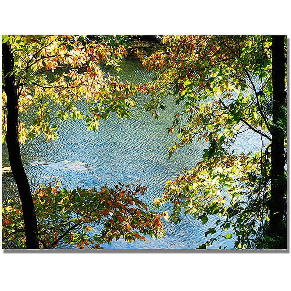 Trademark Art "Early Fall Along the River" Canvas Art by Kurt Shaffer