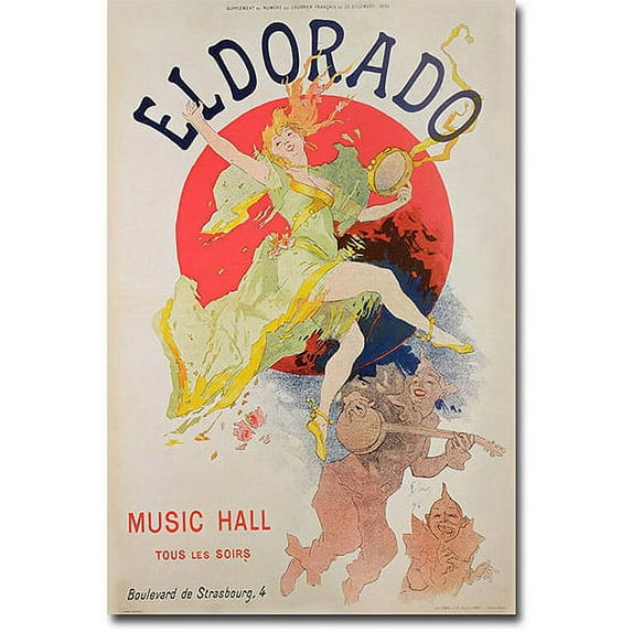 Trademark Art "El Dorado, 1836" Canvas Wall Art by Jules Cheret
