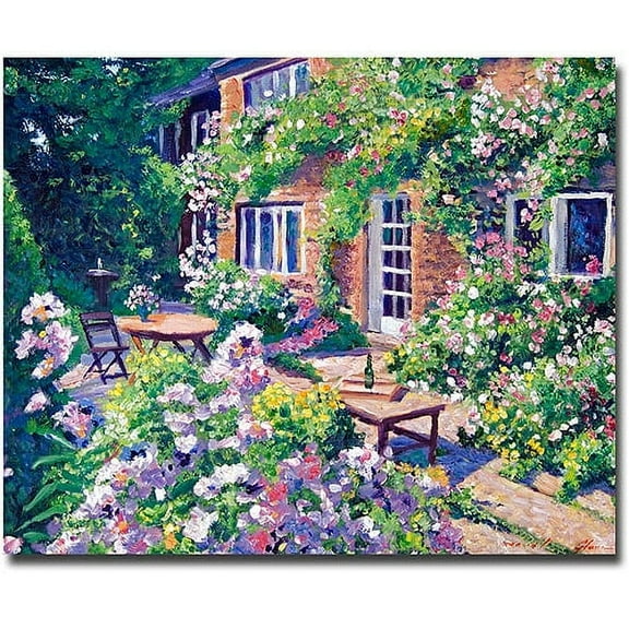 Trademark Art "English Courtyard" Canvas Wall Art by David Lloyd Glover