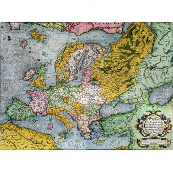 Trademark Art 'Europe In the 1590's' Canvas Art by Gerardus Mercator