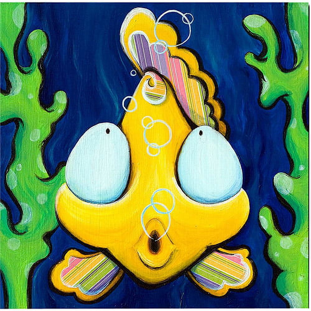 Trademark Art "Fish Bubbles I" Canvas Art by Sylvia Masek, 14x14
