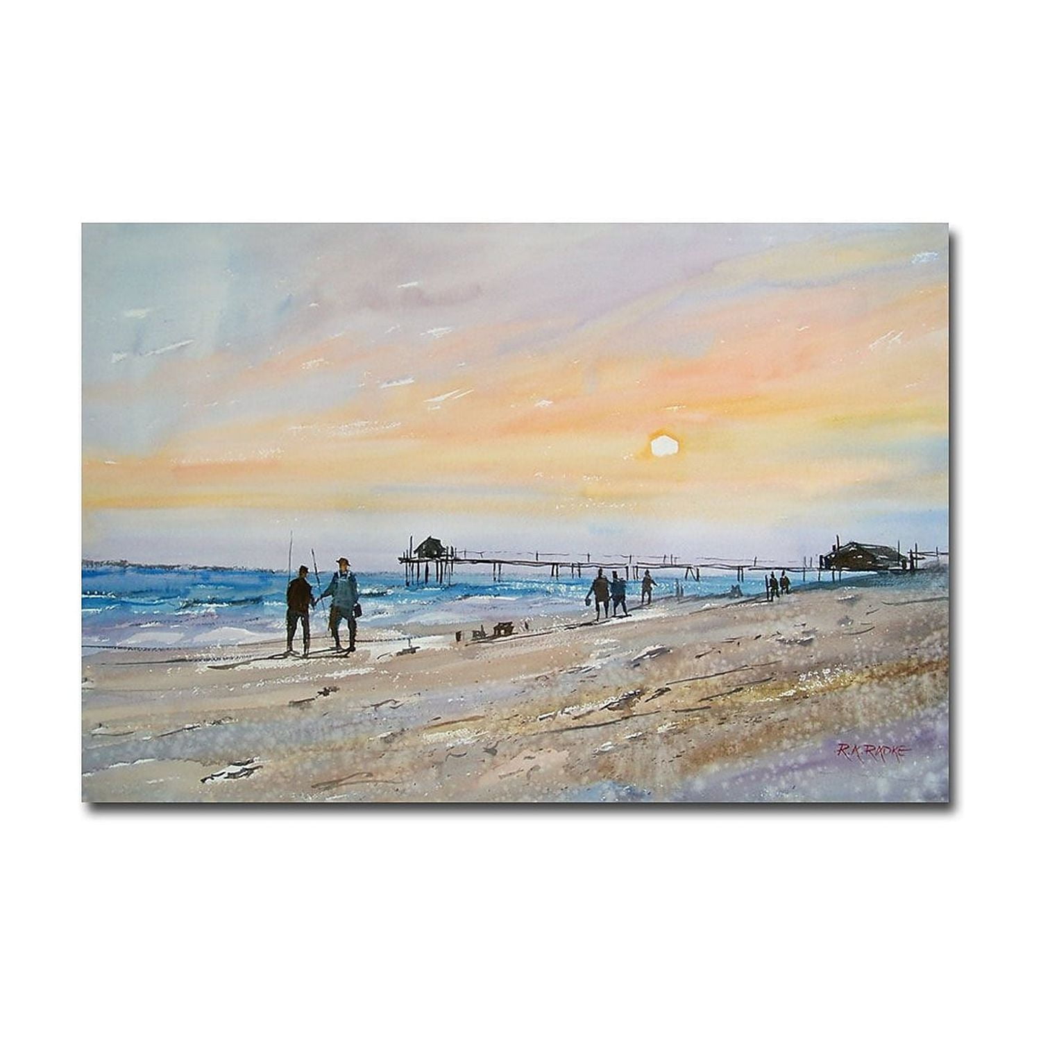 Large Multicolor Canvas Art of Florida Sunset
