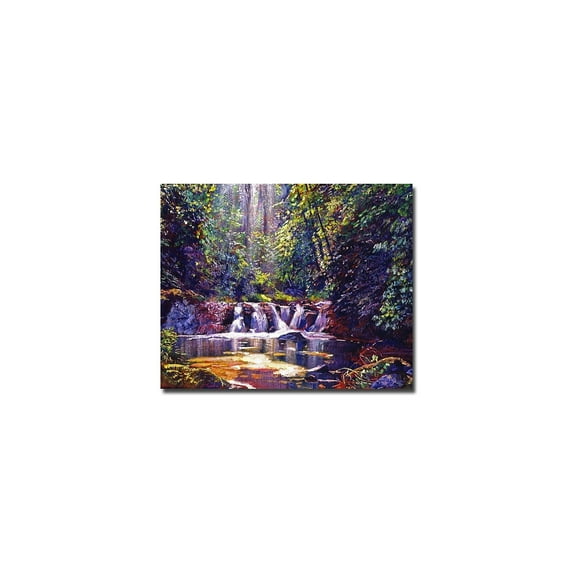 Trademark Art "Foaming Water Forest" Canvas Wall Art by David Lloyd Glover