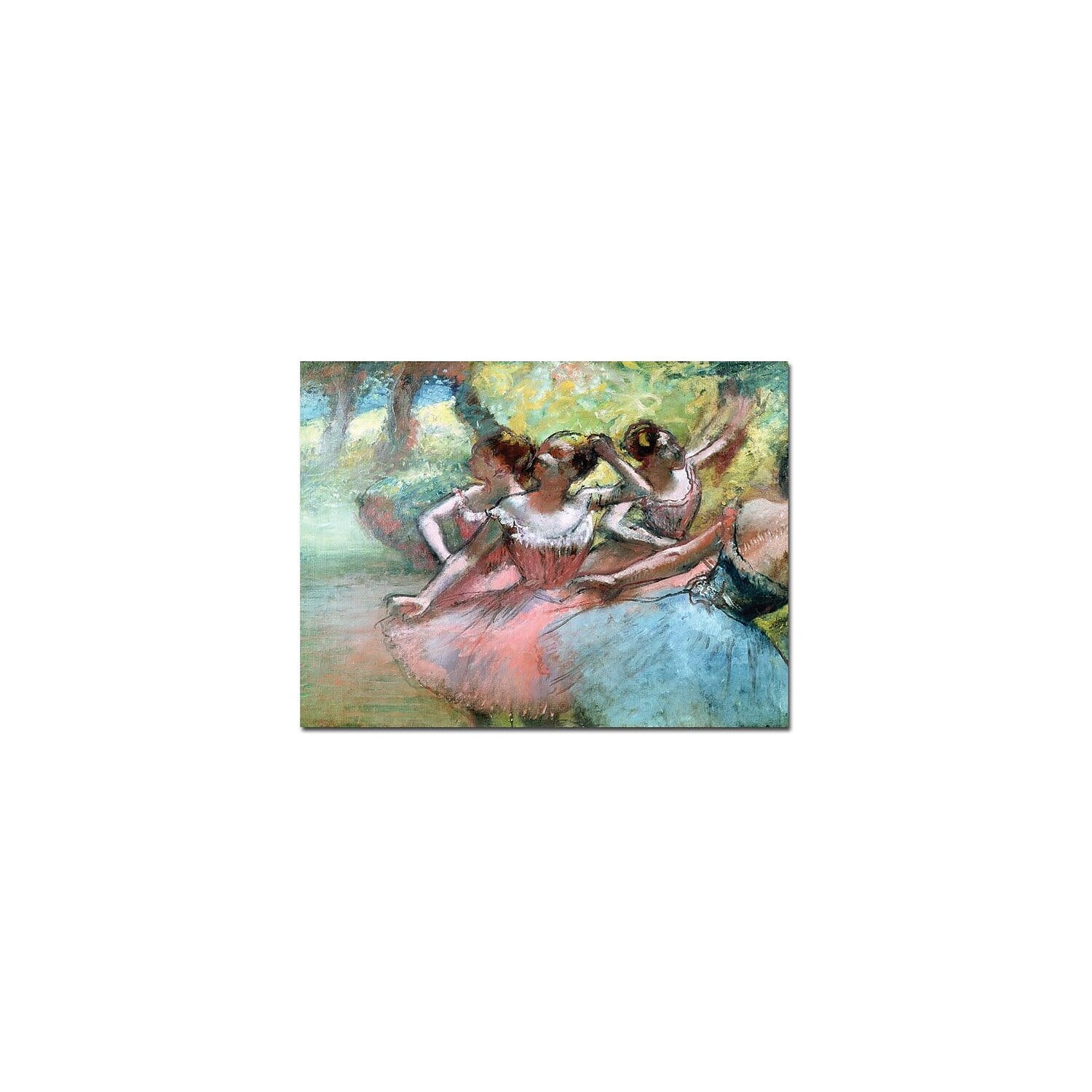 Edgar Degas Four Ballerinas on Stage Canvas Art Print