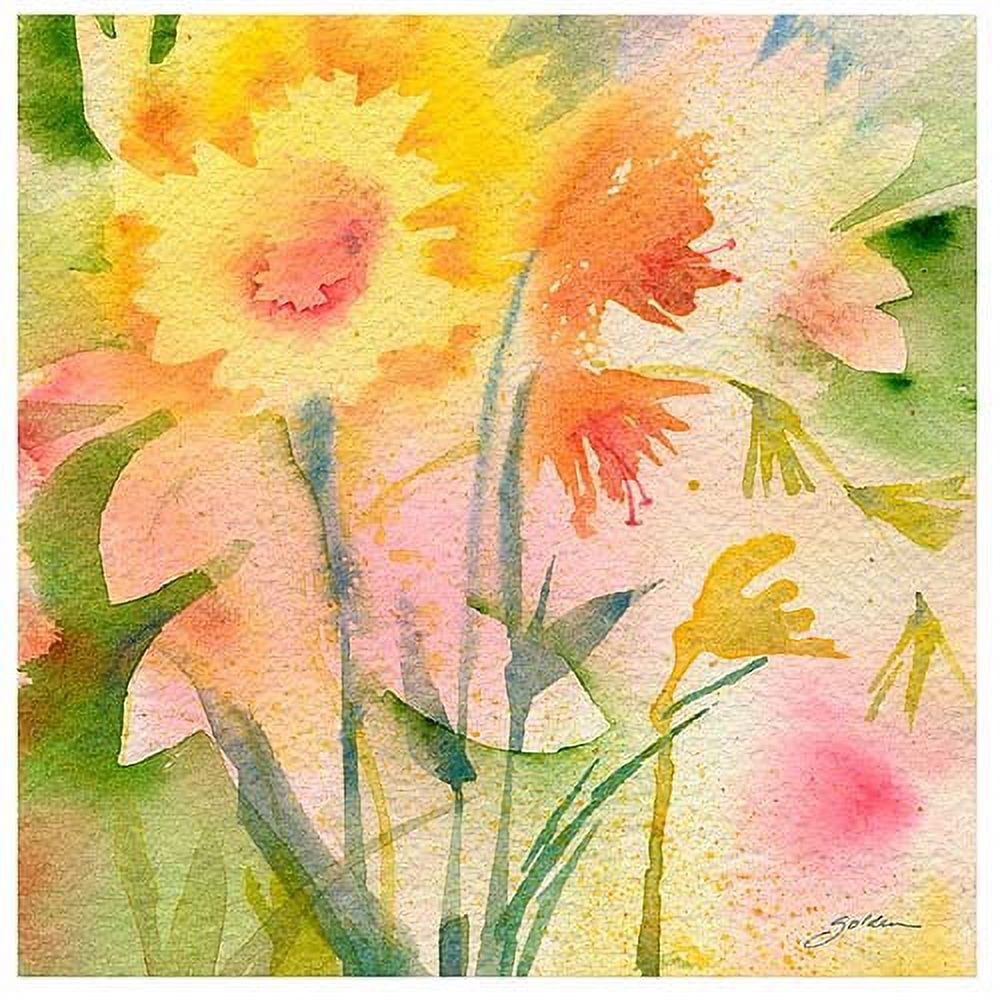 Trademark Art "Garden Green Reflection" Canvas Art by Sheila Golden