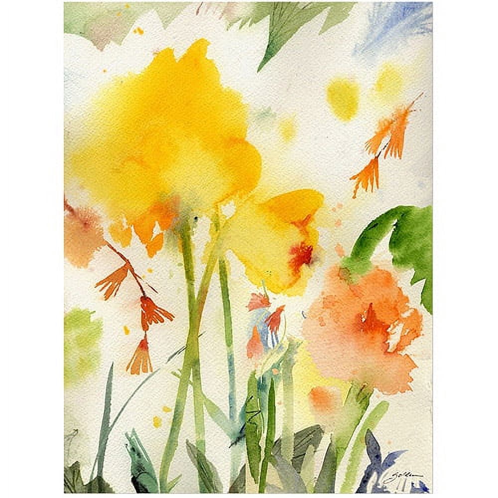Trademark Art "Garden Yellows" by Sheila Golden
