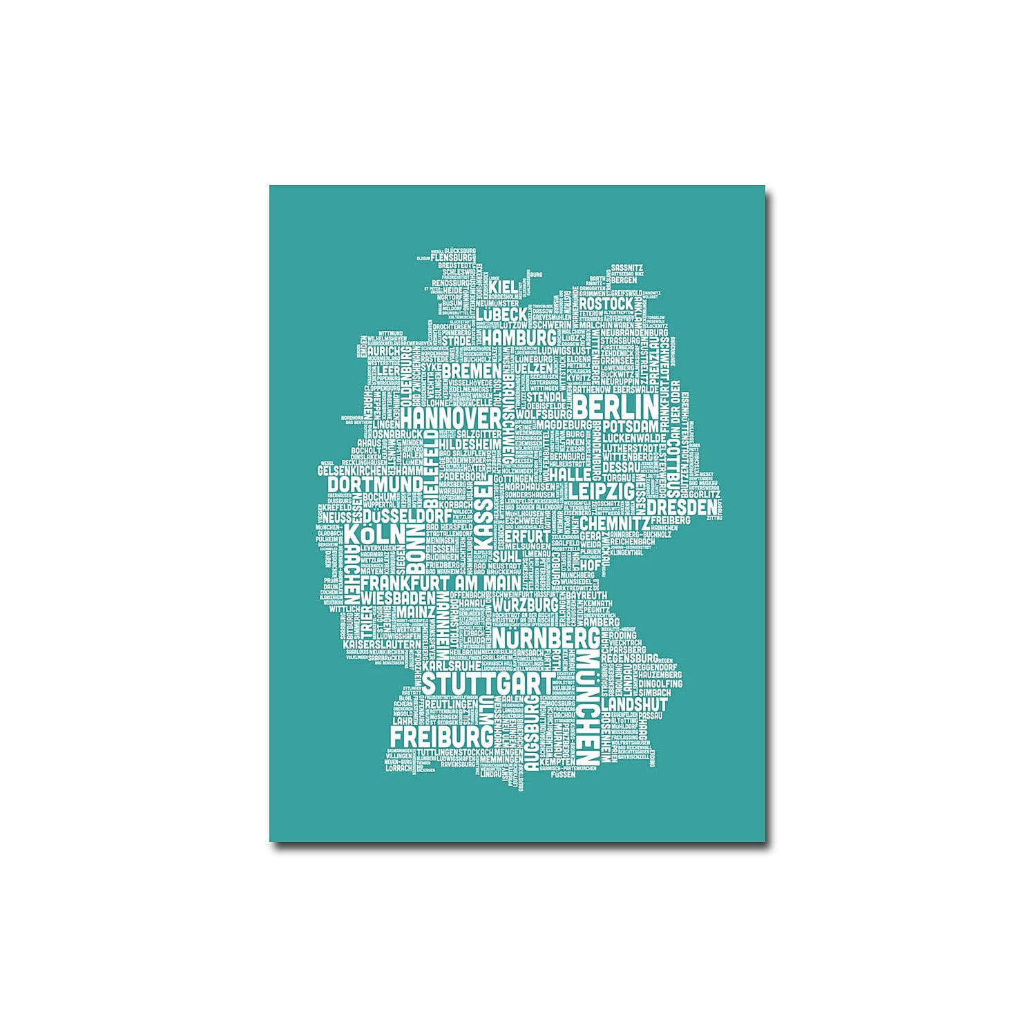 Trademark Art "Germany City Map III" Canvas Wall Art by Michael Tompsett