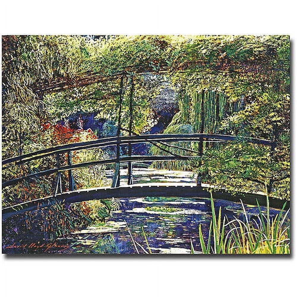 Trademark Art "Giverny Footbridge" Canvas Wall Art by David Lloyd Glover