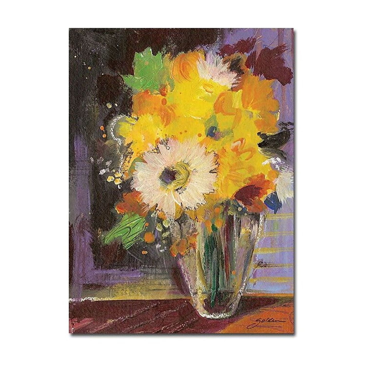 Trademark Art "Glass Vase" Canvas Art by Sheila Golden