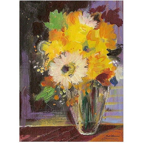 Trademark Art "Glass Vase" Canvas Art by Sheila Golden