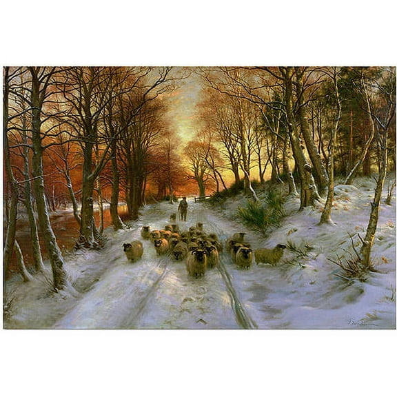 Trademark Art "Glowing Tints of Evening Hours" Canvas Art by Joseph Farquharson