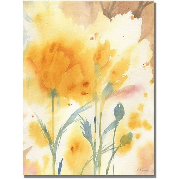 Trademark Art 'Golden Poppies' Canvas Art by Shelia Golden