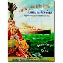 Trademark Art "Hamburg-America Line, 1987" Canvas Wall Art