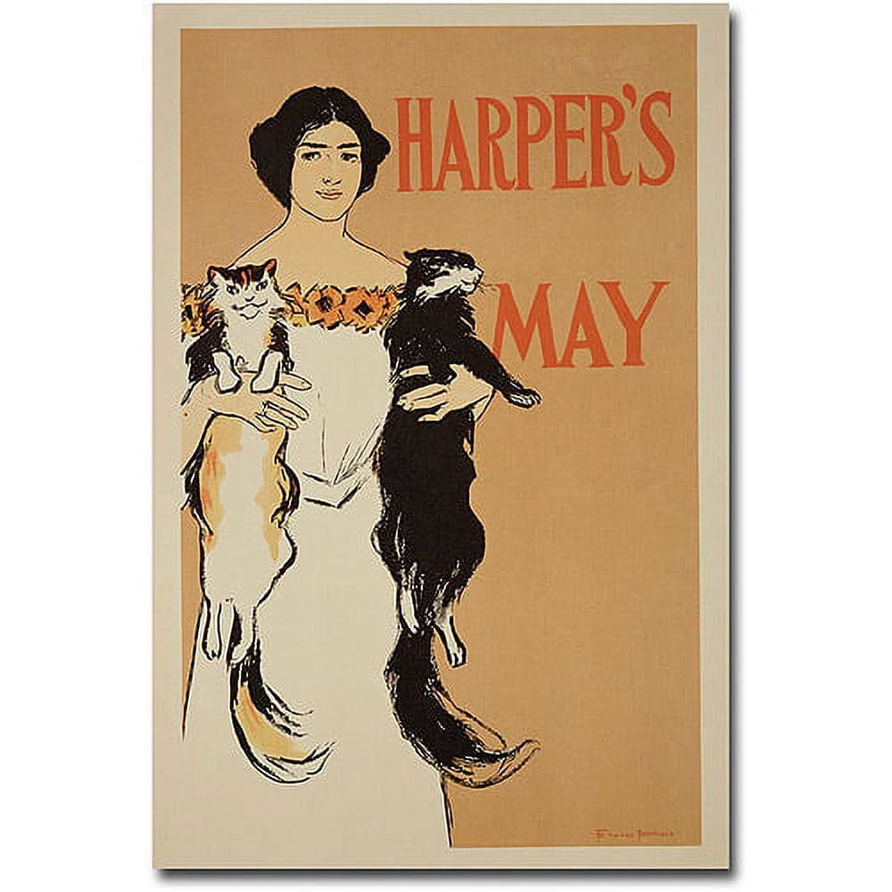 Edward Penfield Harper's Magazine May 1897 Beige Canvas Art Print
