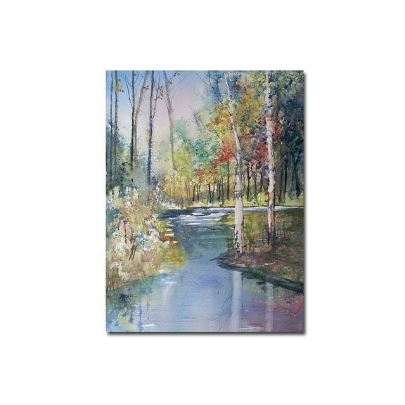 Trademark Art "Hartman Creek Birches" Canvas Art by Ryan Radke