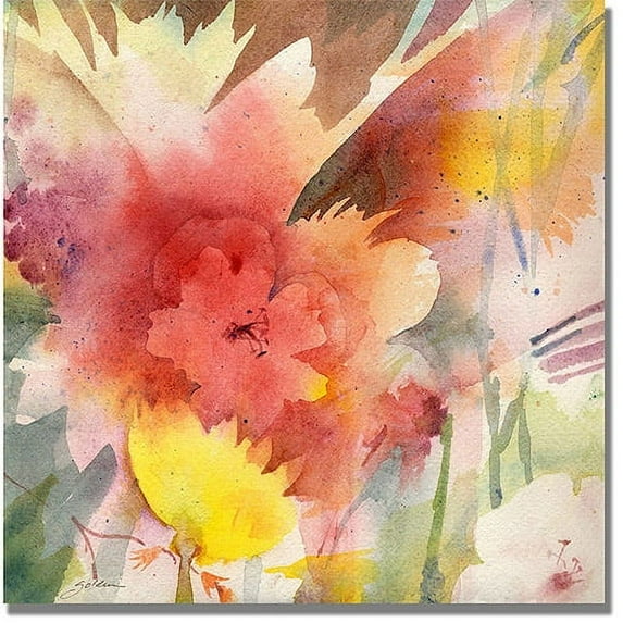 Trademark Art "Hibiscus Shadows" Canvas Wall Art by Shelia Golden