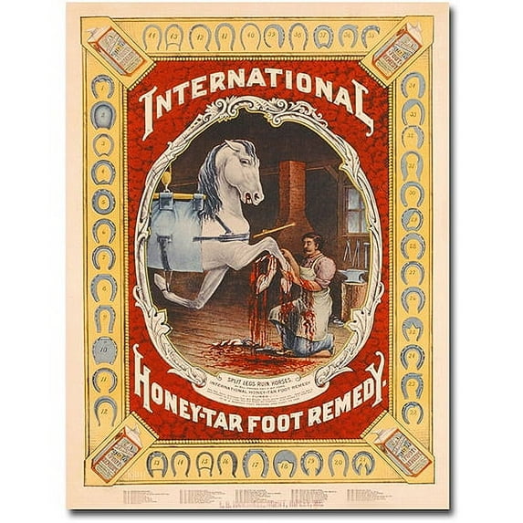 Trademark Art "Honey Tar Foot Remedy for Horses, 1890" Canvas Wall Art
