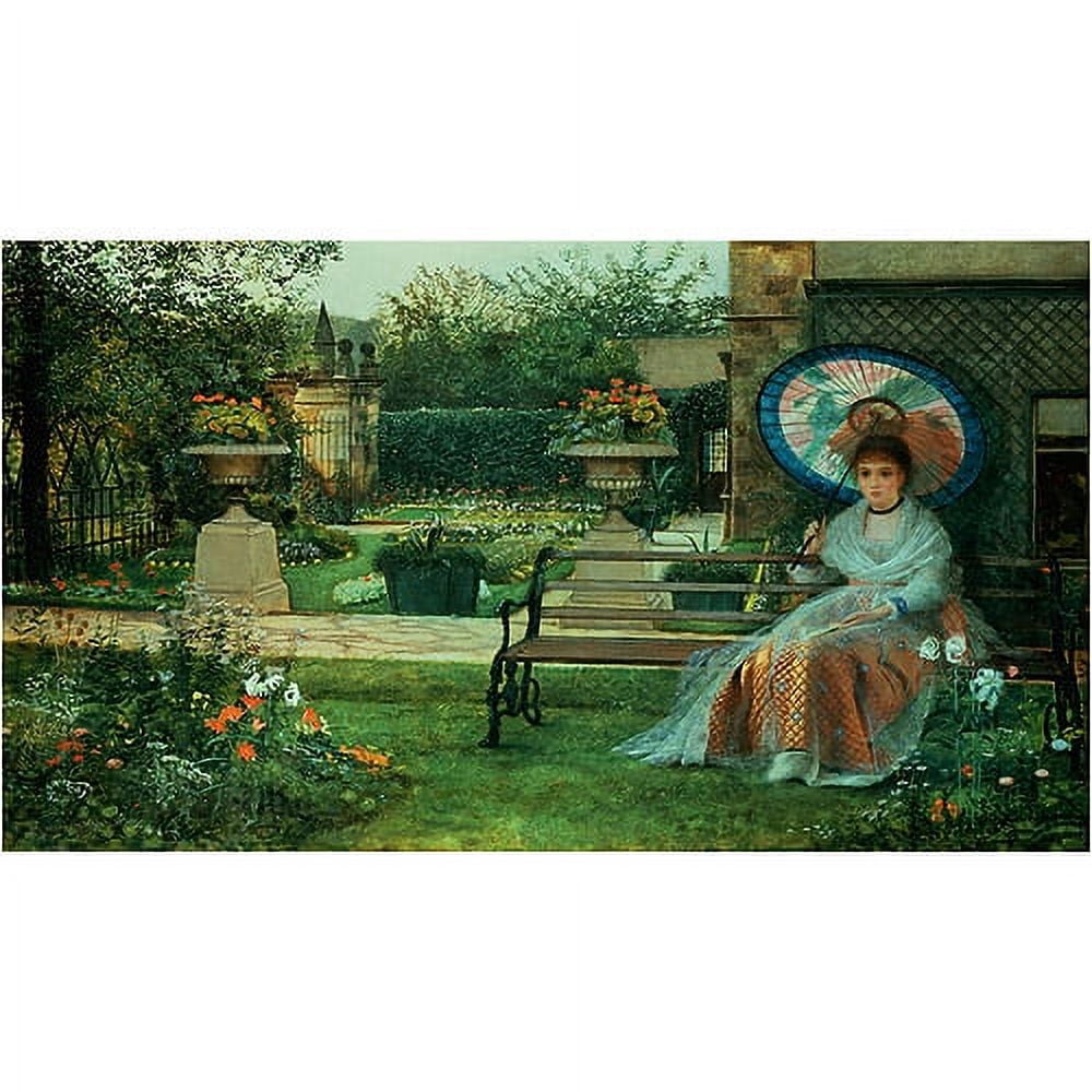 Trademark Art "In the Pleasaunce Leeds 1875" Canvas Art by John Grimshaw, 18x32