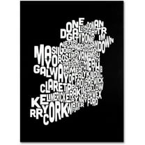 Trademark Art 'Ireland Text Map 5' Canvas Art by Michael Tompsett