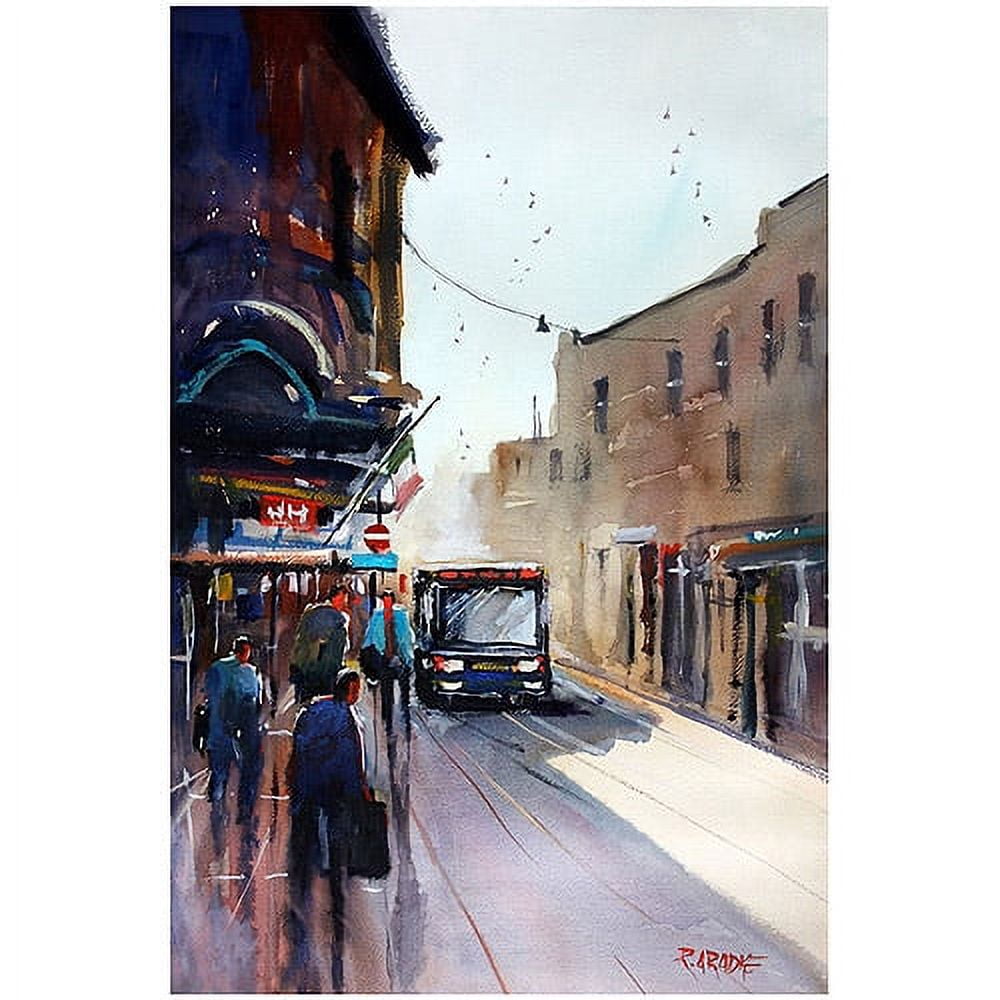 Trademark Art "Italian Bus Stop" Canvas Art by Ryan Radke