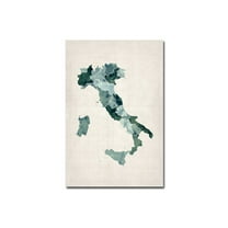 Trademark Art "Italy Watercolor Map" Canvas Art by Michael Tompsett