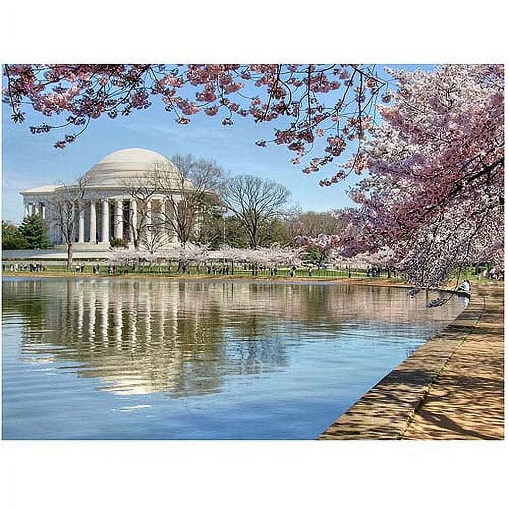 Contemporary 26x32 Beige Wood Wrapped Canvas Landscape Painting