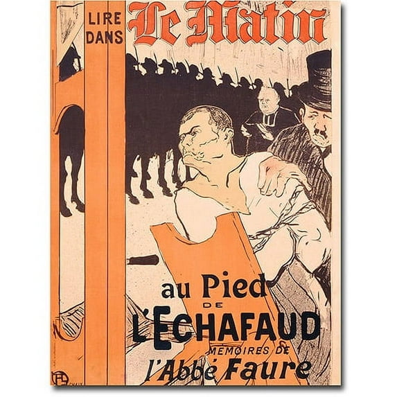 Trademark Art "L'Abbe Faure dans Le Matin" Canvas Wall Art by Henri Tolouse Lautrec