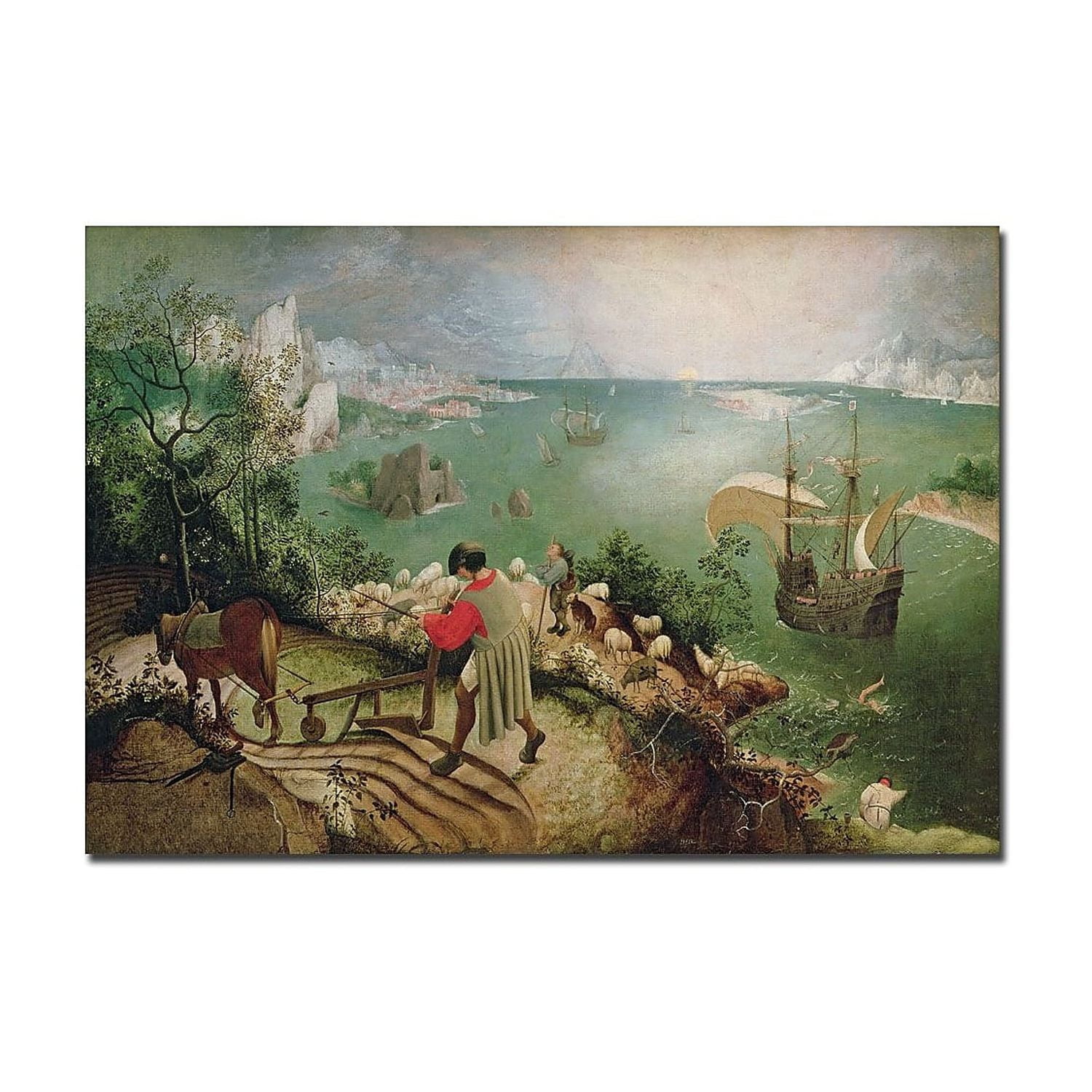 Pieter Bruegel Landscape with Fall of Icarus Canvas Art