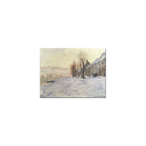 Trademark Art "Lavacourt Under Snow 1878-81" Canvas Art by Claude Monet