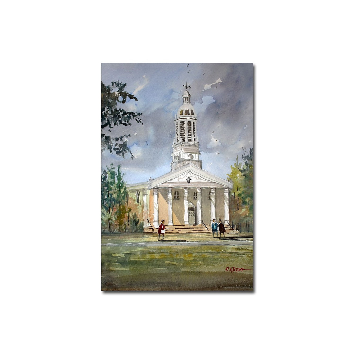 Trademark Art "Lawrence Memorial Chapel" Canvas Art by Ryan Radke