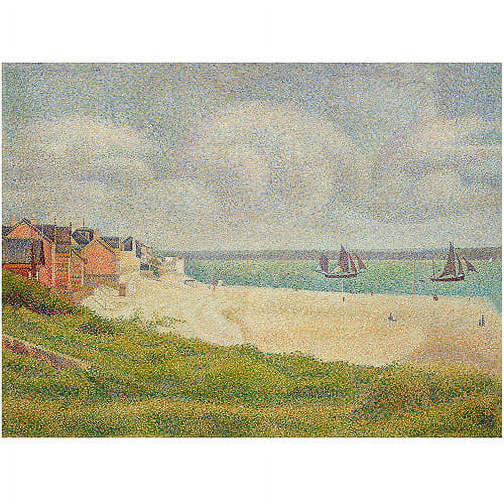 Georges Seurat Landscape Canvas Art with Wooden Frame
