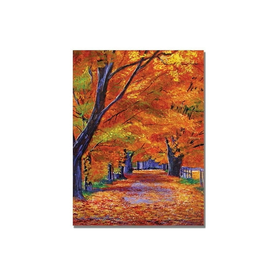 Trademark Art "Leafy Lane" Canvas Wall Art by David Lloyd Glover