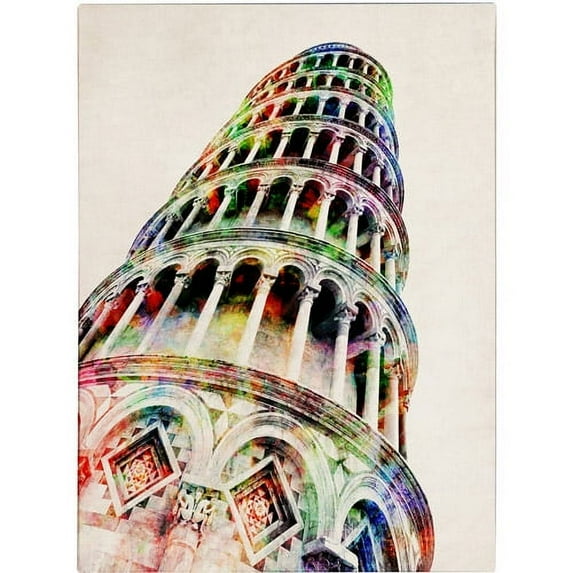 Trademark Art 'Leaning Tower Pisa' Canvas Art by Michael Tompsett
