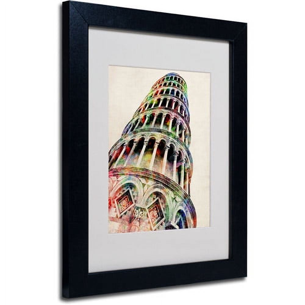 Trademark Art 'Leaning Tower Pisa' Matted Framed Art by Michael Tompsett
