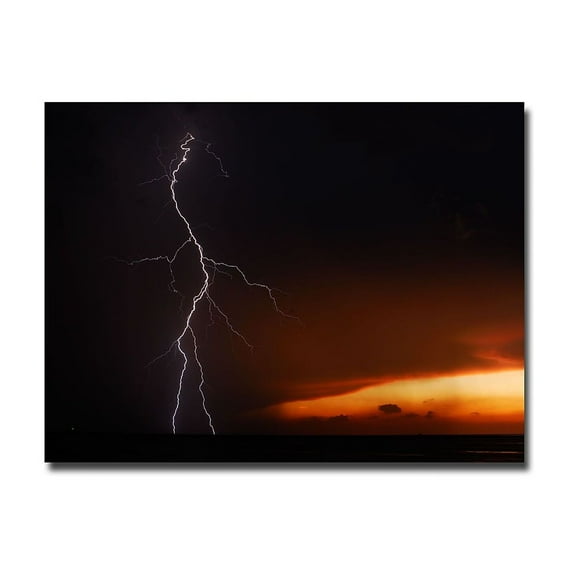 Trademark Art "Lightning Sunset VI" Canvas Art by Kurt Shaffer
