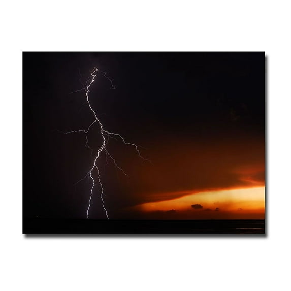 Trademark Art "Lightning Sunset VI" Canvas Art by Kurt Shaffer