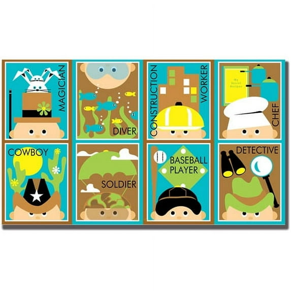 Trademark Art "Little Boy Dreams" Canvas Art by Grace Riley