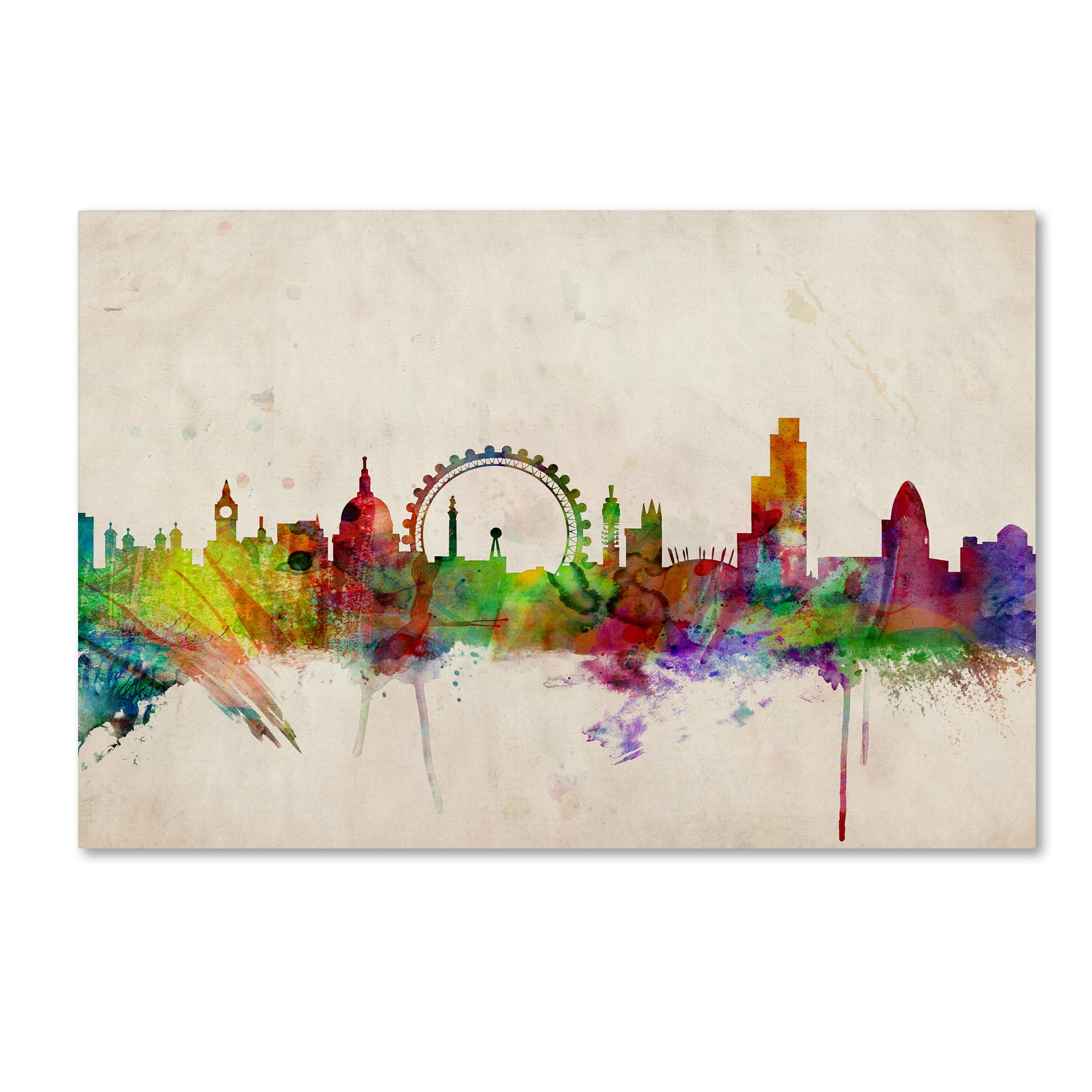 Trademark Art 'London Skyline' Canvas Art by Michael Tompsett