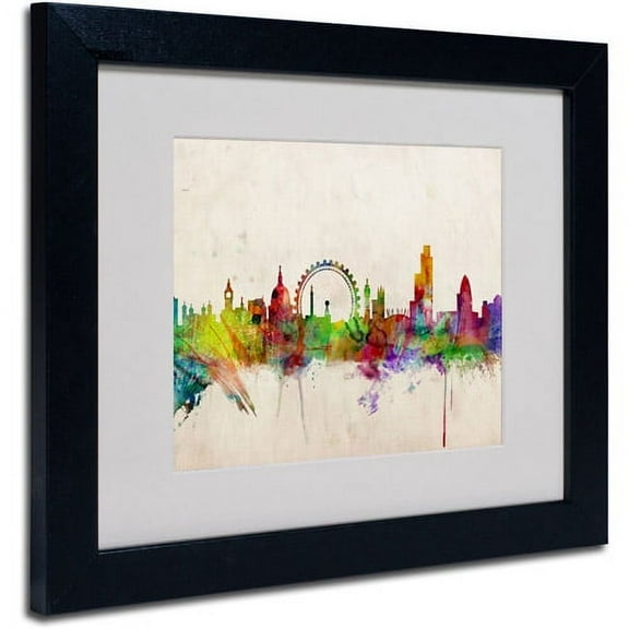 Trademark Art 'London Skyline' Matted Framed Art by Michael Tompsett