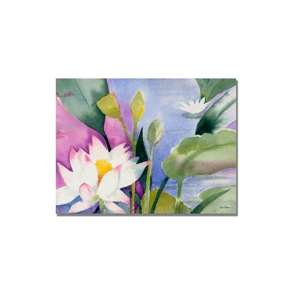 Trademark Art "Lotus Pond" Canvas Art by Shelia Golden