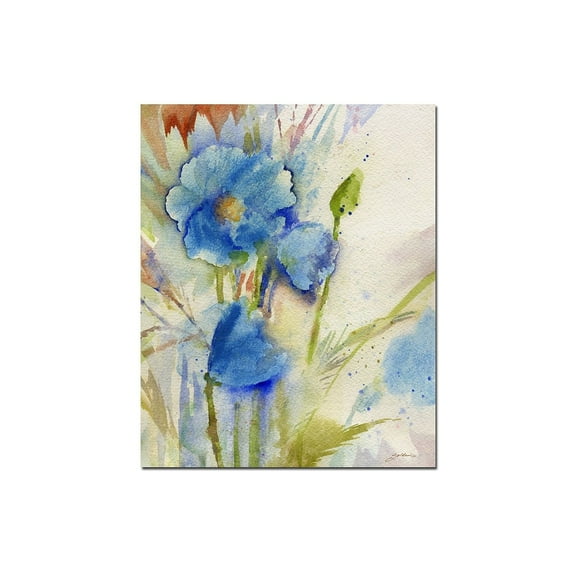 Trademark Art "Magical Blue Poppy" Canvas Art by Sheila Golden