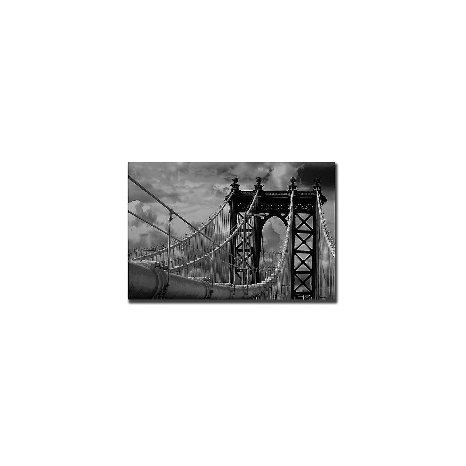 Trademark Art "Manhattan Bridge" Canvas Art by Yale Gurney