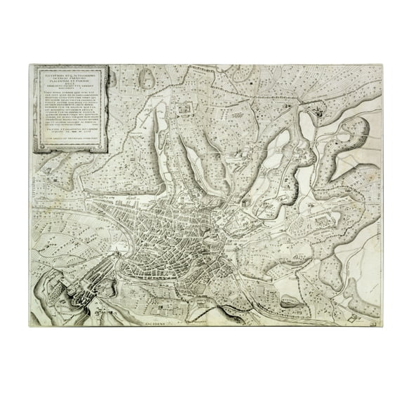 Trademark Art 'Map of the City of Rome, 1557' Canvas Art by Antonio Lafreri