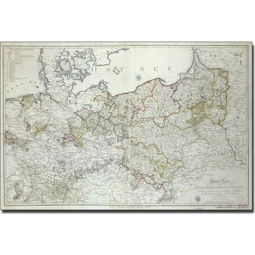 Trademark Art 'Map of the Prussian States, 1799' Canvas Art