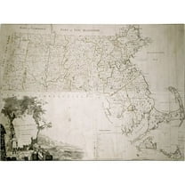 Trademark Art 'Map of the State of Massachusetts, 1801' Canvas Art